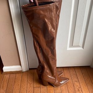 JLO Thigh High Patent Leather Boots